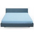 Bed sheet with elastic CASASRO, Cotton jersey, 160x200x30 cm, Blue Bed sheet with elastic CASASRO, Cotton jersey, 160x200x30 cm, Blue