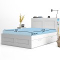 Bed sheet with elastic CASASRO, Cotton jersey, 100x200x30 cm, Blue Bed sheet with elastic CASASRO, Cotton jersey, 100x200x30 cm, Blue