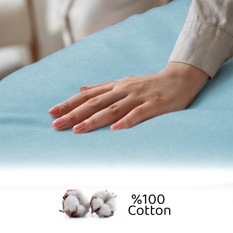 Bed sheet with elastic CASASRO, Cotton jersey, 160x200x30 cm, Blue Bed sheet with elastic CASASRO, Cotton jersey, 160x200x30 cm, Blue