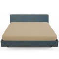 Bed sheet with elastic CASASRO, Cotton jersey, 160x200x30 cm, Beige Bed sheet with elastic CASASRO, Cotton jersey, 160x200x30 cm, Beige
