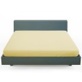 Bed sheet with elastic CASASRO, Cotton jersey, 100x200x30 cm, Yellow Bed sheet with elastic CASASRO, Cotton jersey, 100x200x30 cm, Yellow