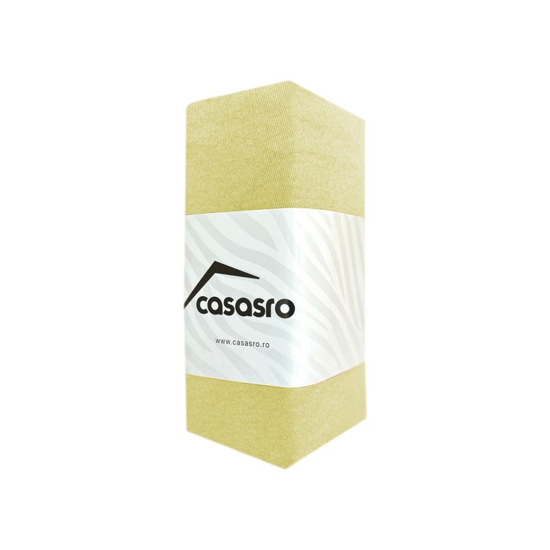Bed sheet with elastic CASASRO, Cotton jersey, 100x200x30 cm, Yellow Bed sheet with elastic CASASRO, Cotton jersey, 100x200x30 cm, Yellow
