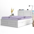 Bed sheet with elastic CASASRO, Cotton jersey, 160x200x30 cm, Lilac Bed sheet with elastic CASASRO, Cotton jersey, 160x200x30 cm, Lilac