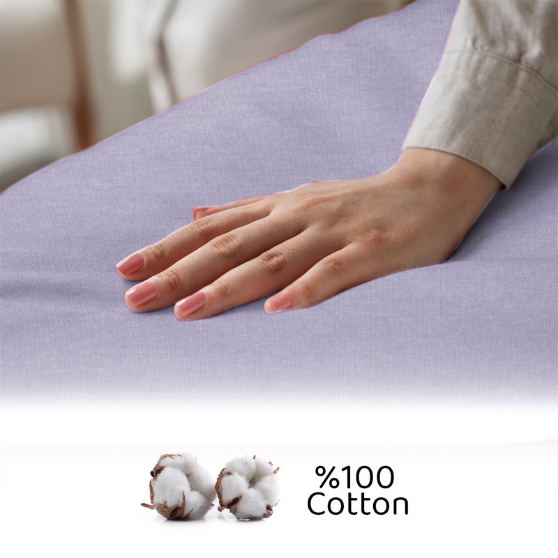 Bed sheet with elastic CASASRO, Cotton jersey, 160x200x30 cm, Lilac Bed sheet with elastic CASASRO, Cotton jersey, 160x200x30 cm, Lilac