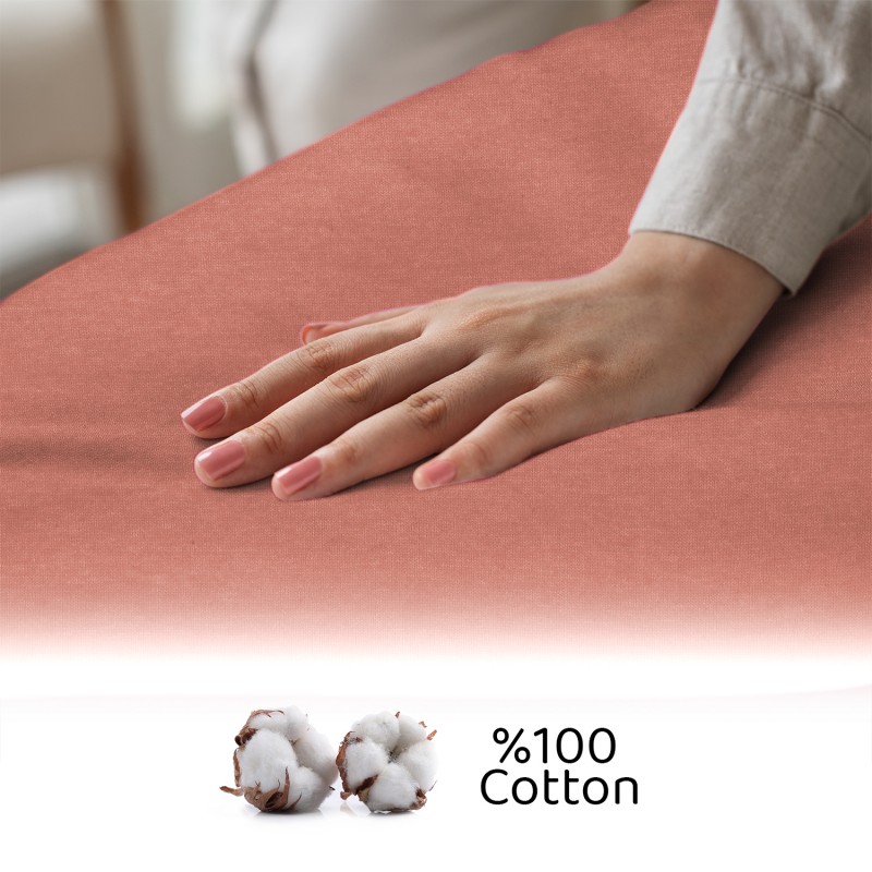 Bed sheet with elastic CASASRO, Cotton jersey, 100x200x30 cm, Salmon Bed sheet with elastic CASASRO, Cotton jersey, 100x200x30 cm, Salmon